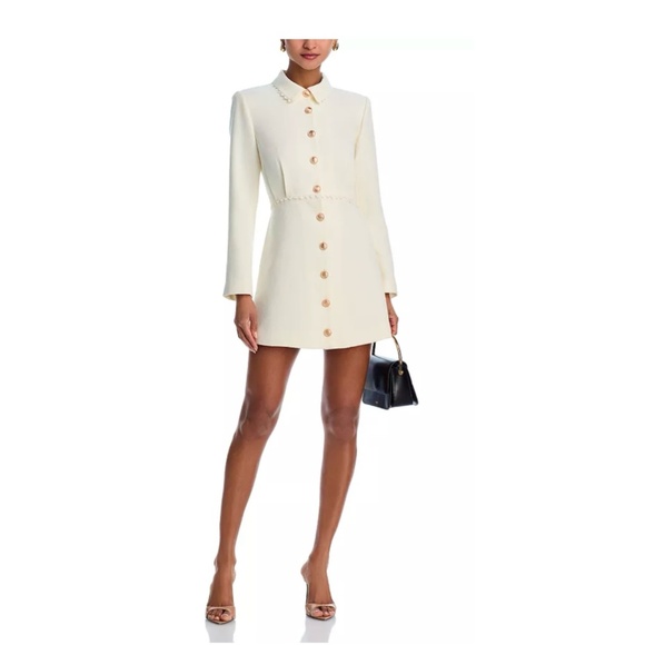 AQUA Tweed Jacket Dress – Size S – Ivory – NWT – MSRP $128 - Picture 1 of 8